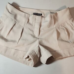 Express Women's High Waist Cream Shorts